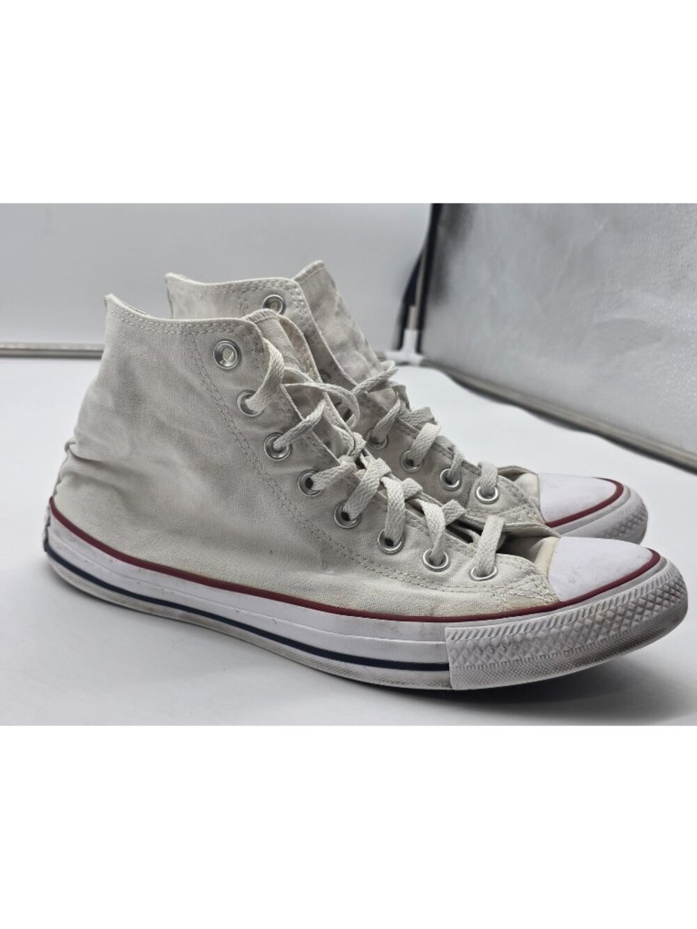 Converse Chuck Taylor All Star Shoes Mens Size 9 White Canvas High Top Sneakers